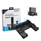 Вертикальная охлаждающая подставка DOBE, зарядная станция с 4 разъемами для консолей Playstation 4PS4 SlimPS4 Pro