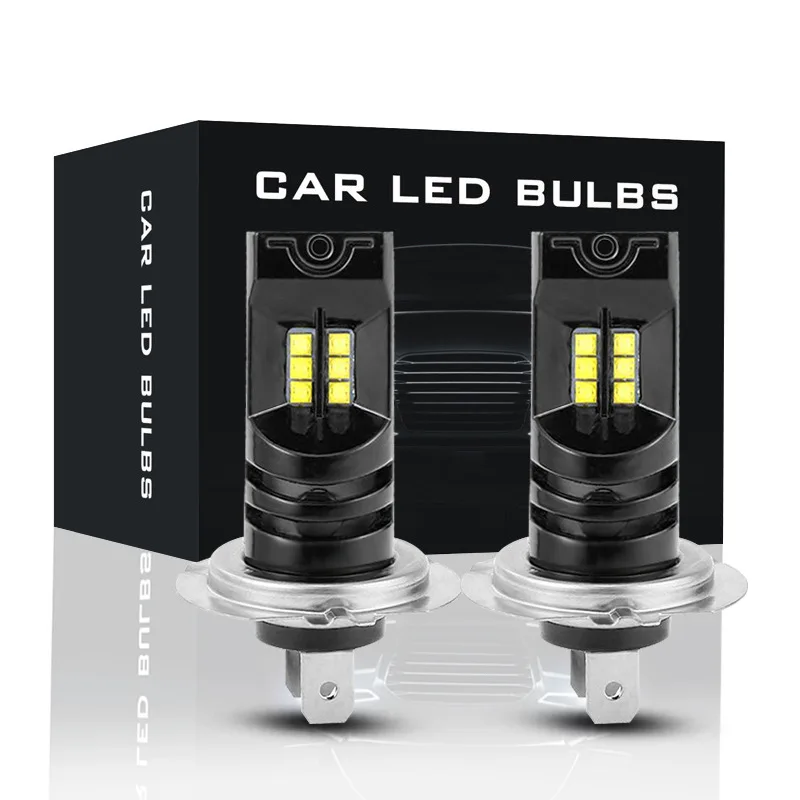 

DHL 100Pcs 50Pair Car XPD 2525 12LED H7 LED 12LED 24W Headlight Fog Light Bulbs 1000LM 6500K Auto Headlamp 12V 24V