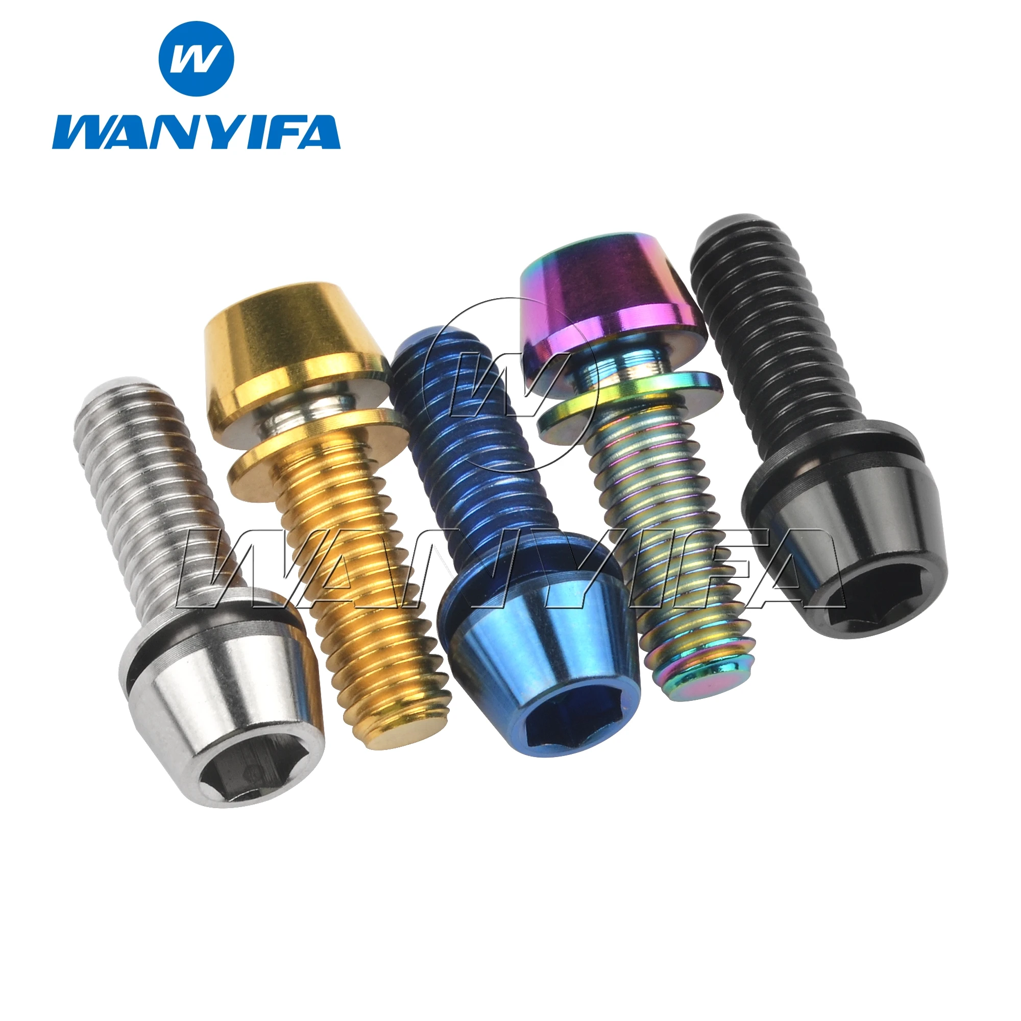Титановый болт Wanyifa M6x16 18 20 мм конический шестигранный с шайбой | Обустройство