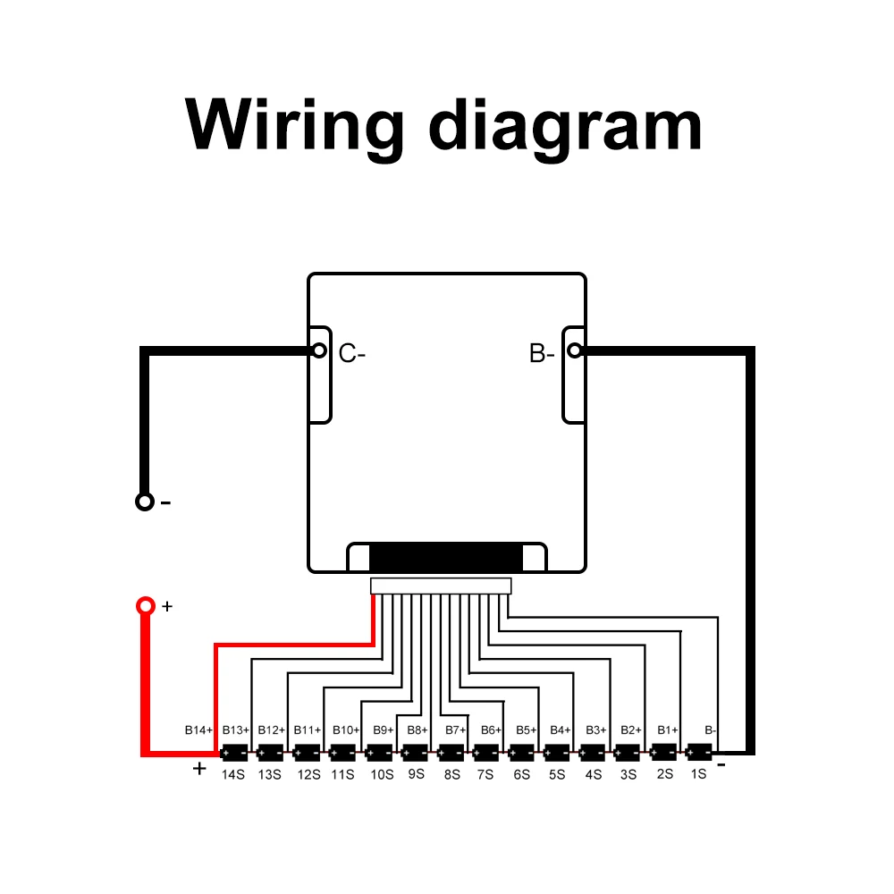 Защитная плата Qucc BMS 14S 48 в литий ионная батарея для электрического скутера
