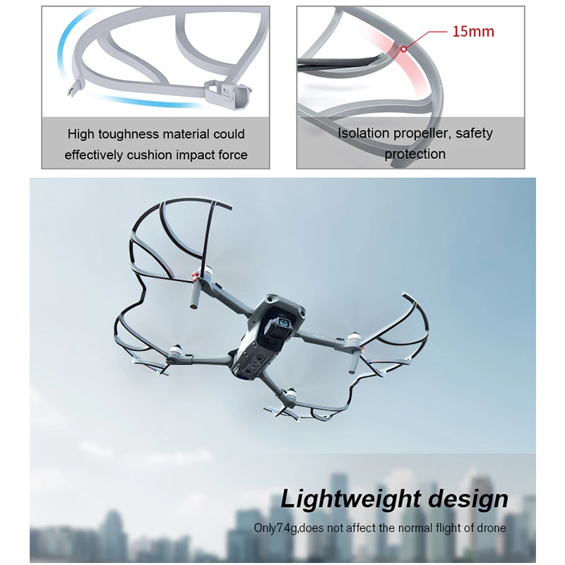 Mavic Air 2 Propeller Guard Quick install Props Protector Guard ABS Gray for DJI Mavic Air 2 Expansion Accessories