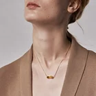 Женское Ожерелье с изогнутыми кулонами ENFASHION P203130, геометрическое ожерелье из нержавеющей стали цвета золото 2020 пробы