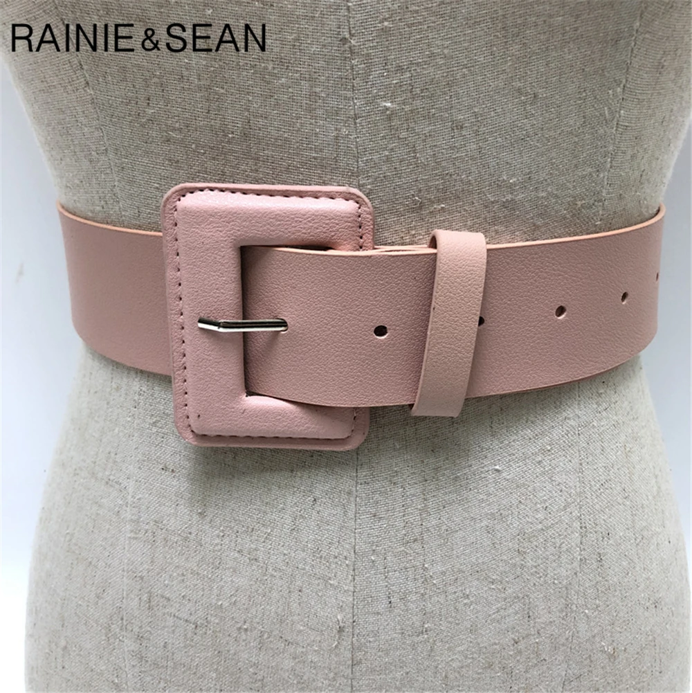 Женский ремень RAINIE SEAN Yellow повседневный однотонный из искусственной кожи зеленый