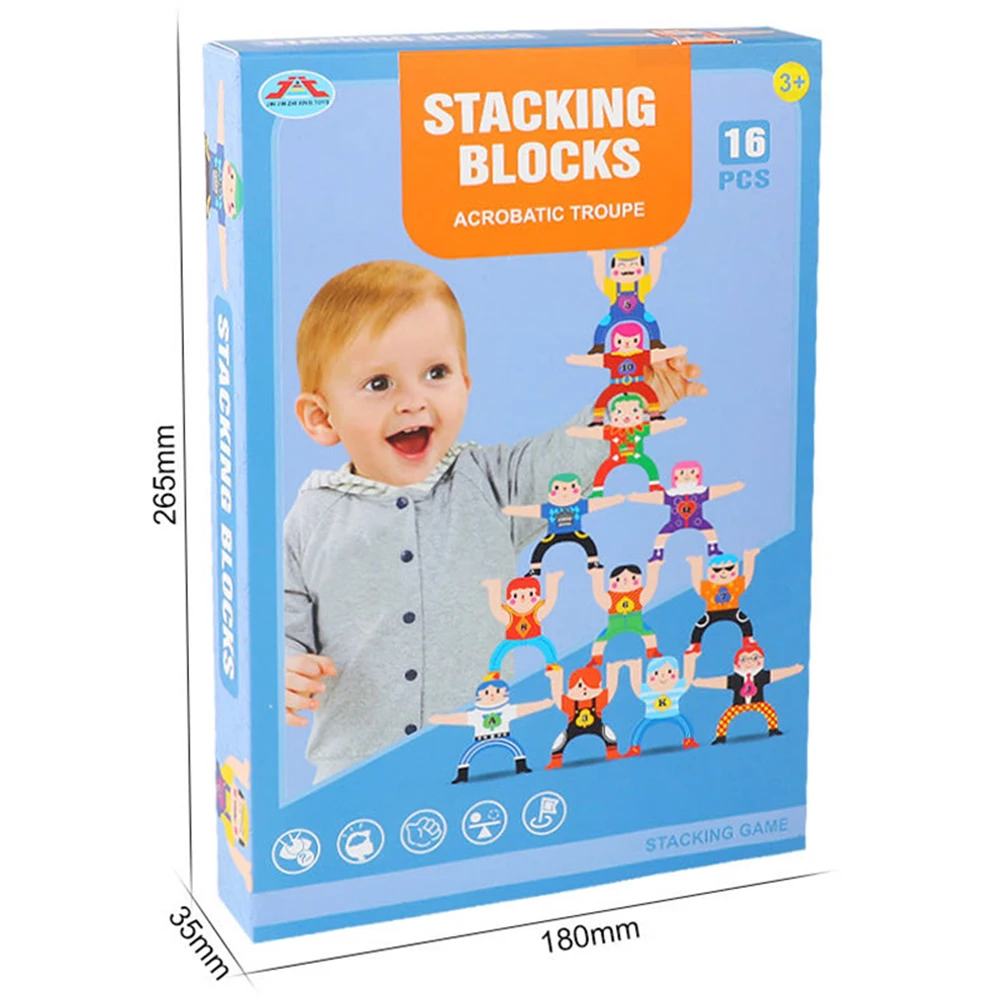 

16PCS/Set Plastic Stacking Toys Board Games Balance Building Blocks DIY Stack High Educational Toys for Children Gifts