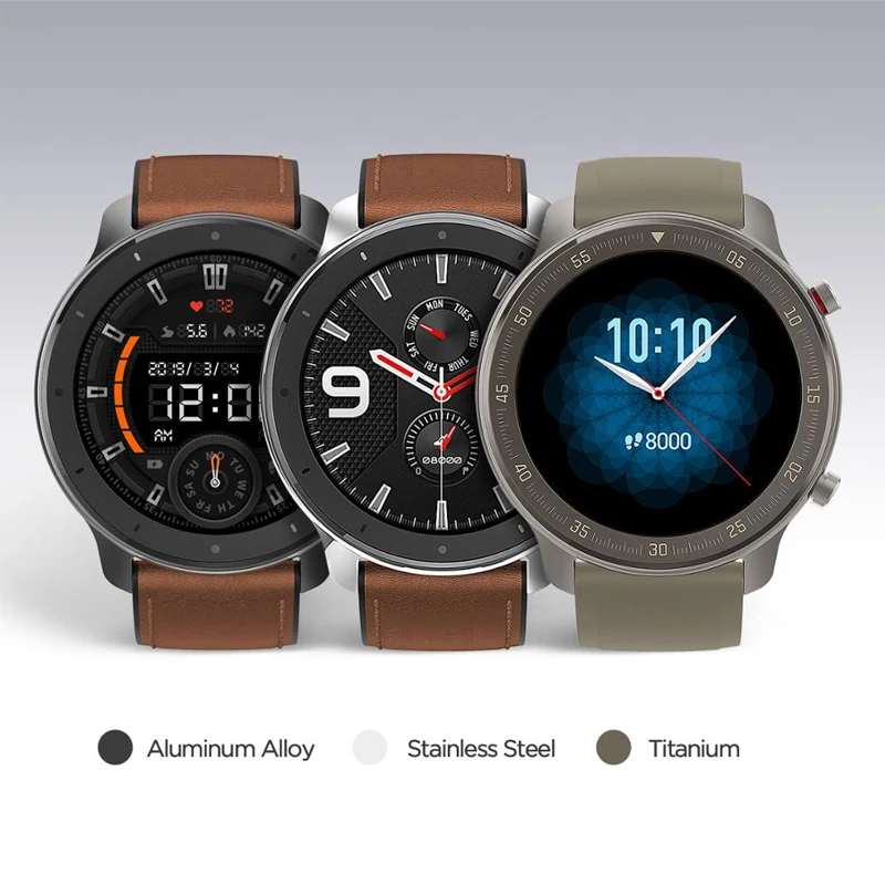 Умные часы Amazfit GTR 47 мм 5 АТМ новые умные с аккумулятором 24 дня управление музыкой