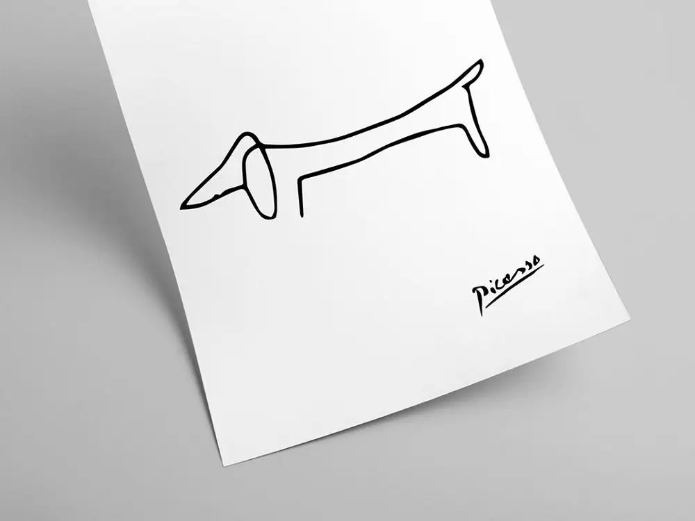 Пикассо собаки табло Picasso эскиз Постер &quotПикассо&quot с принтом &quotСобака&quot