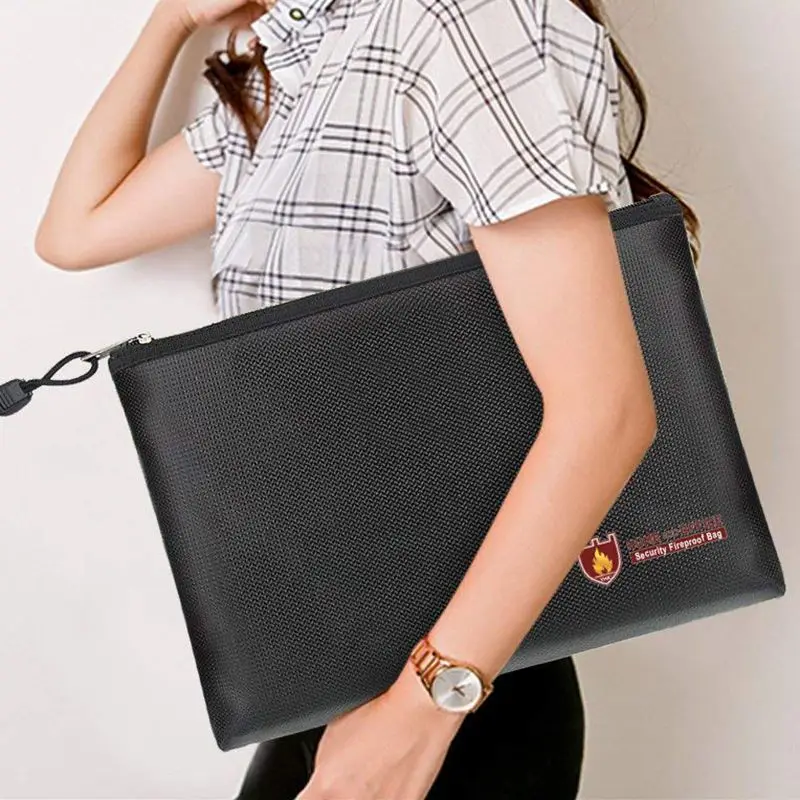

Fireproof Document Bags, Waterproof and Fireproof Bag with Fireproof Zipper for iPad, Money, Jewelry, Passport, Document Storage