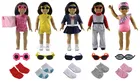 Новый комплект одежды для кукол 5 пар очков 5 пар носков для 18-дюймовой американской куклы