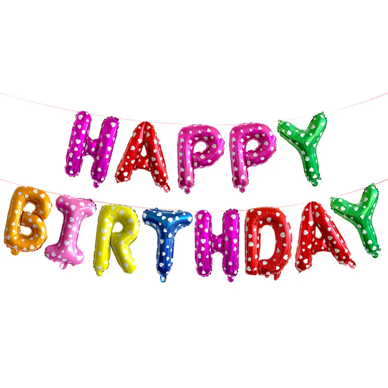 13pcs Happy Birthday Decoration Balloons Rose Gold Letter Foil Ballons Party Decorations Globos Balony Anniversaire | Дом и сад