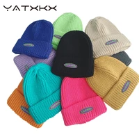 yatxkx blends solid warm soft hats for men knitted hats men winter caps for women skullies beanies for girl wholesale %d1%88%d0%bb%d1%8f%d0%bf%d0%b0
