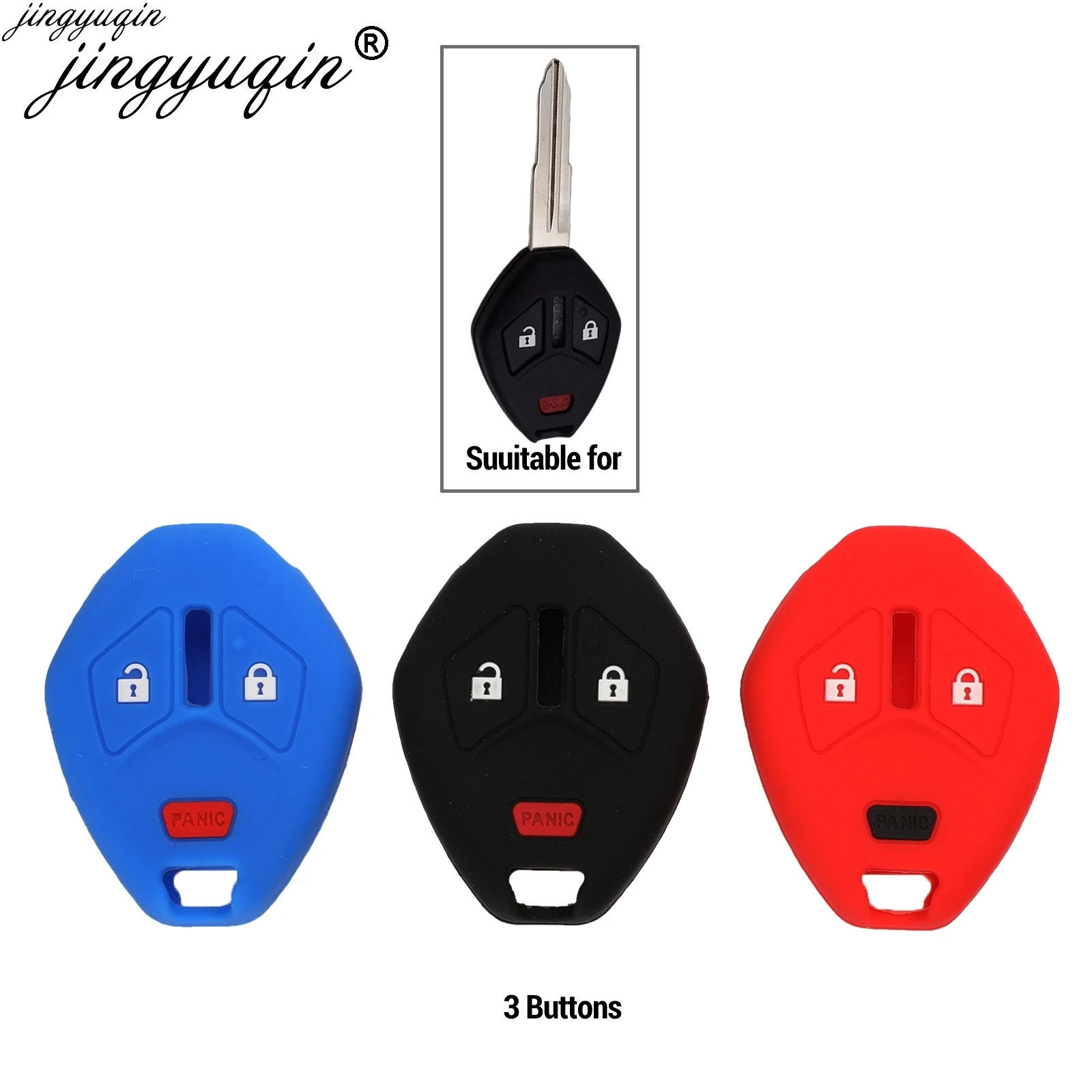 3/4 кнопки силиконовый брелок чехол для дистанционного ключа Mitsubishi Eclipse Galant Lancer