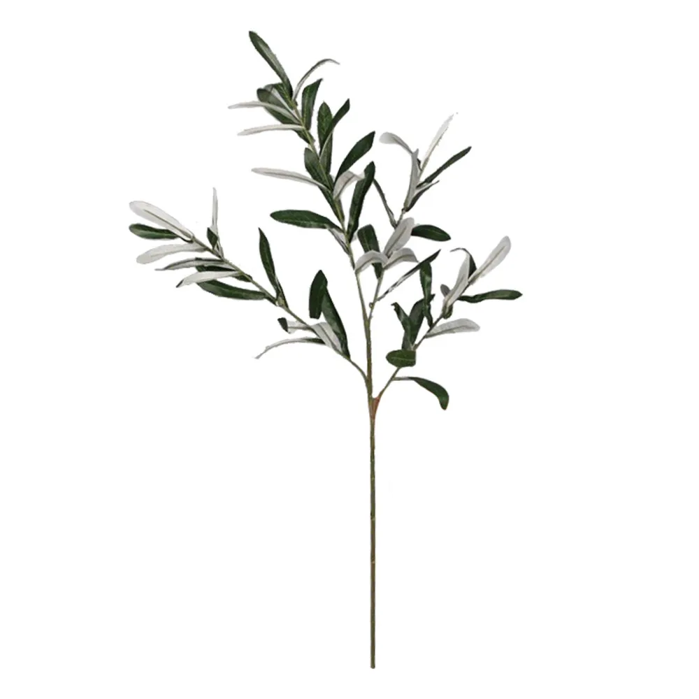 

Olive Branches Dried Flowers Artificial Leaves Wedding DIY Decoration Full Length 77CM Single Silk Simulation Wreath Leaf