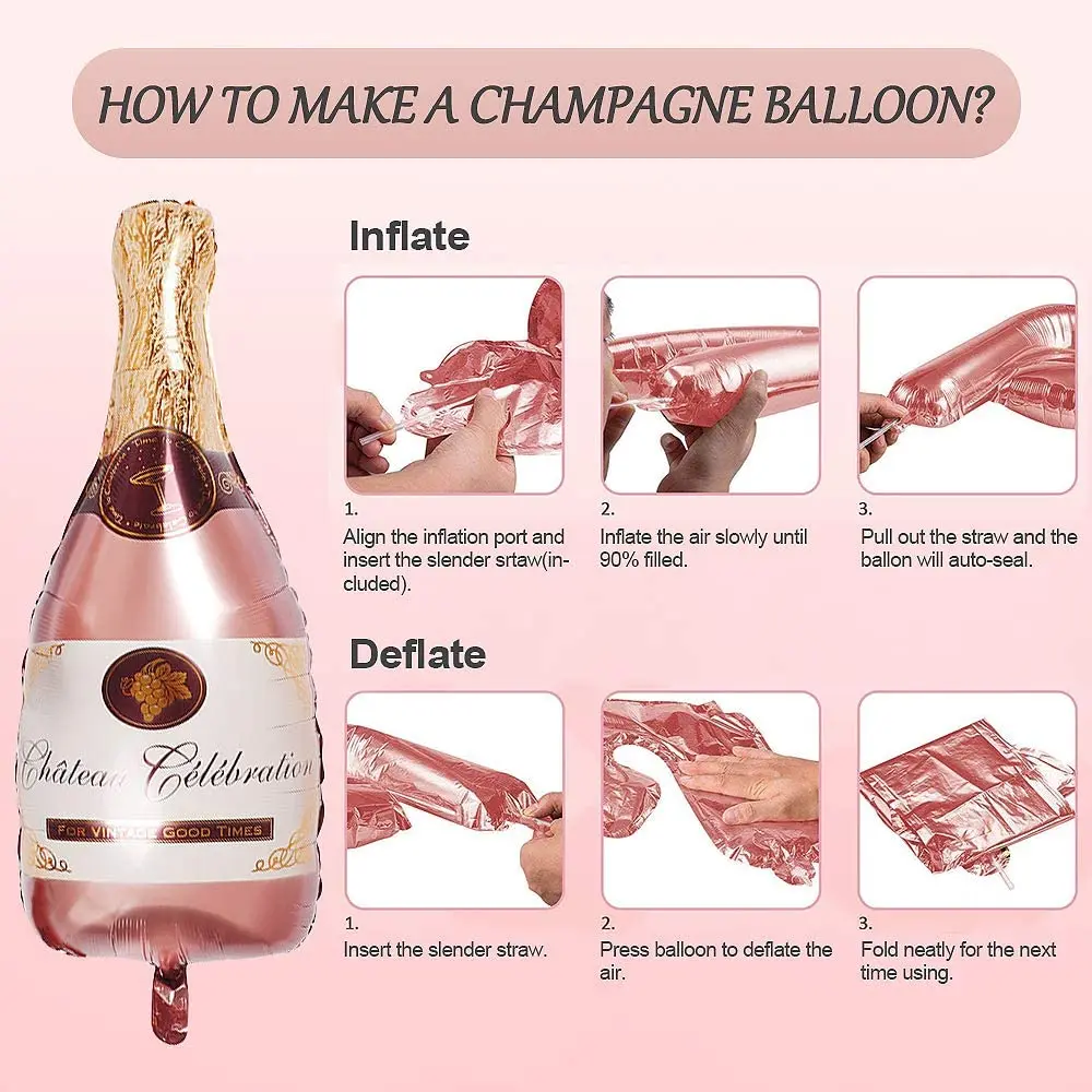 Украшения для вечерние из розового золота с конфетти на день рождения воздушные