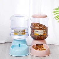 large automatic pet food drink dispenser dog cat feeder water bowl dish