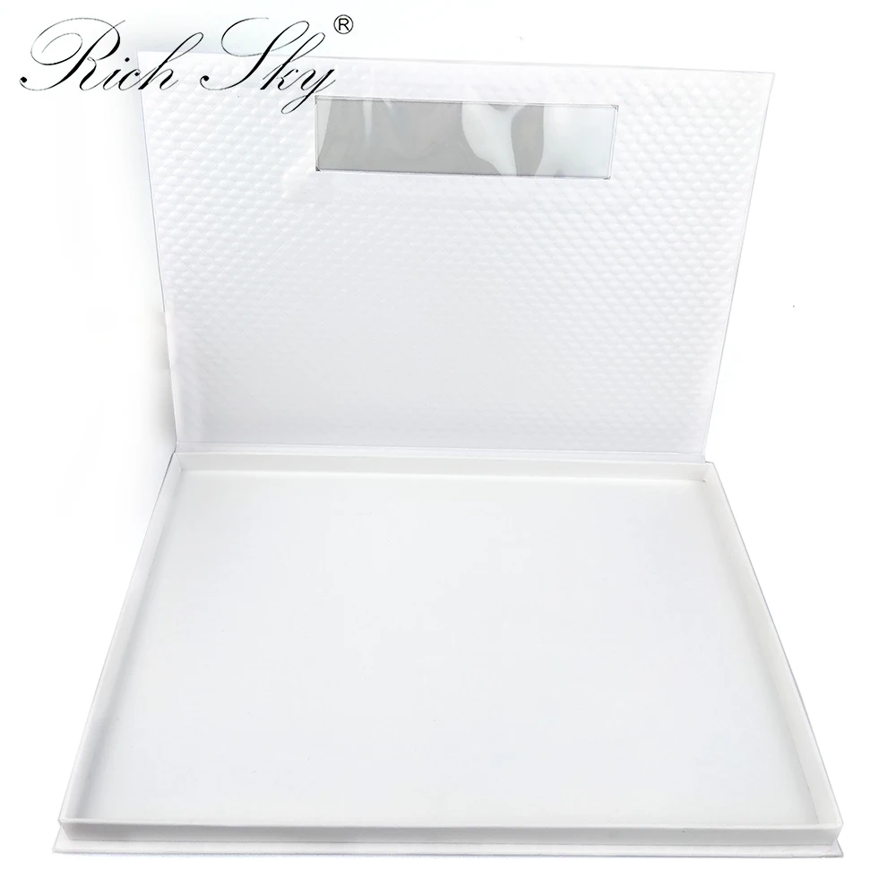 Rich sky luxury lashes big package box with rose gold for eyelashes tary