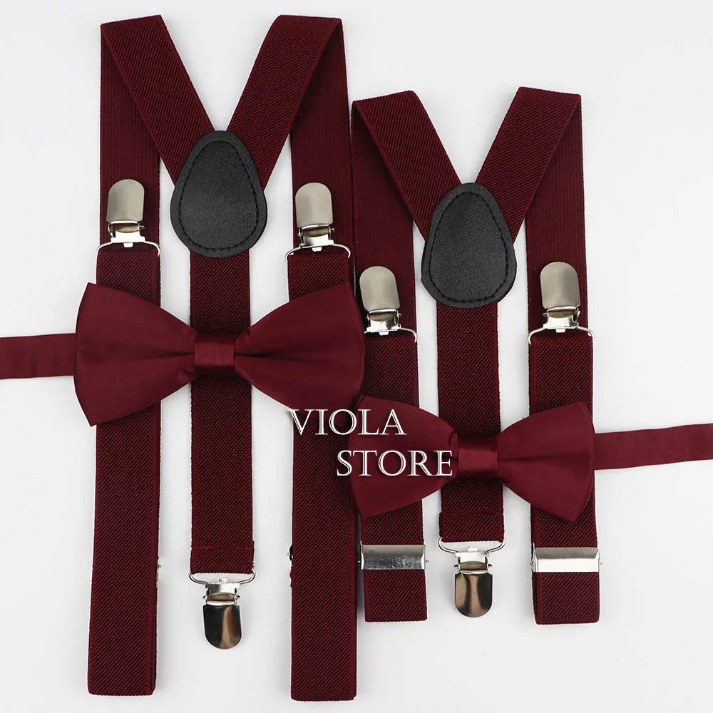 Матовые однотонные красочные подтяжки для родителей и детей наборы бантиков Y