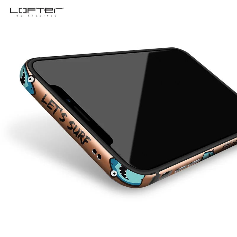 Gold Бампер чехол для iPhone X мультфильм Coque противоударный алюминиевая рамка для iPhone XS Защитная силиконовая граница Capinhas - Цвет: Gold