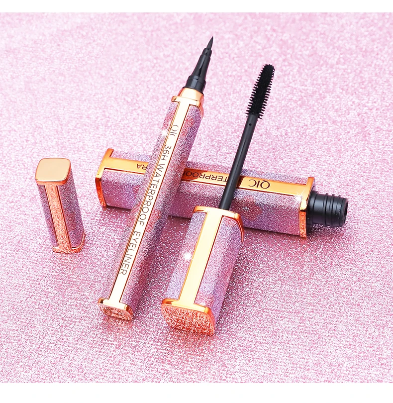 QIC Diamond Mascara Star Waterproof Rimel 4D Mascara For Eyelash Extension Black Thick Lengthening Eye Lashes Cosmetics