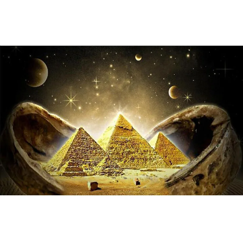 

5D Diy Diamond Painting"Pyramids of Egypt"Full Square Drill Mosaic Full Embroidery Hobby Crafts Display Cross Stitch Home Decor