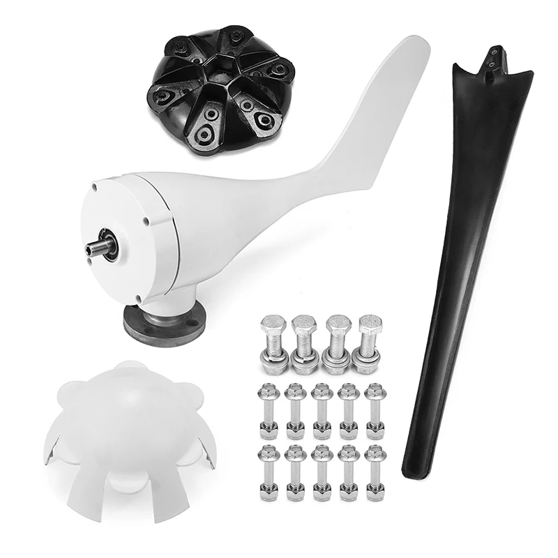 

5600W 12V/24V/48V 6 Nylon Fiber Blade Wind Turbines Generator Horizontal Power Windmill Energy Turbines Charge Fit for Home