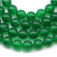 natural stone malay green jades chalcedony bedas for jewelry making loose spacer beads necklace diy bracelet 15inch