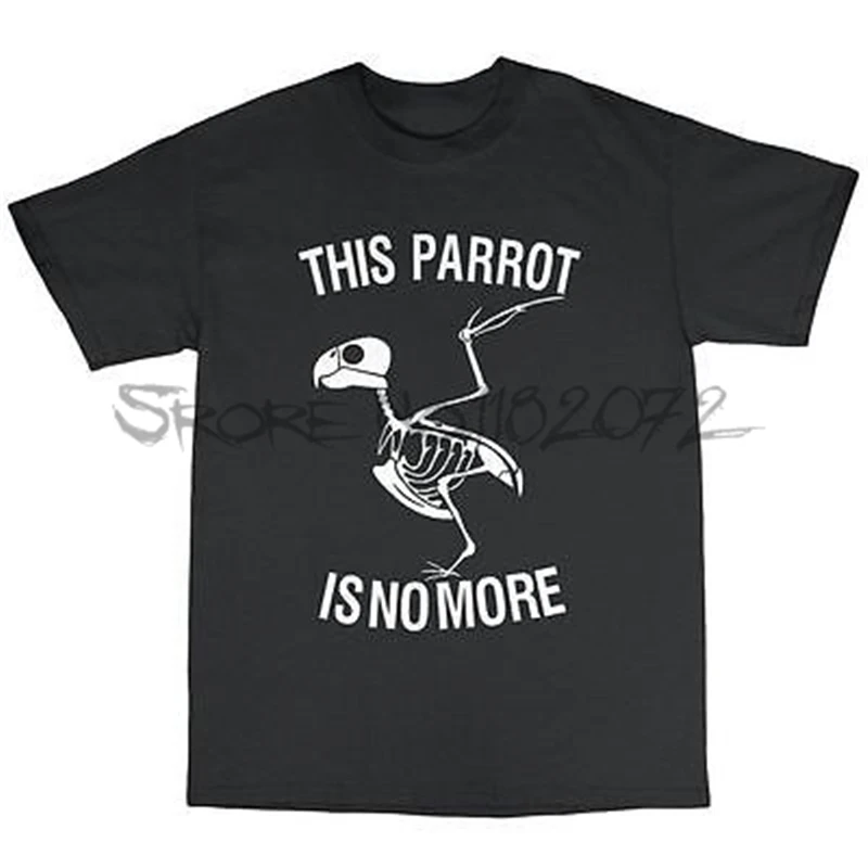 Футболка Dead Parrot Монти Пайтон хлопок Летающий цирк питоны европейский размер Мужская Черная летняя брендовая футболка sbz5152