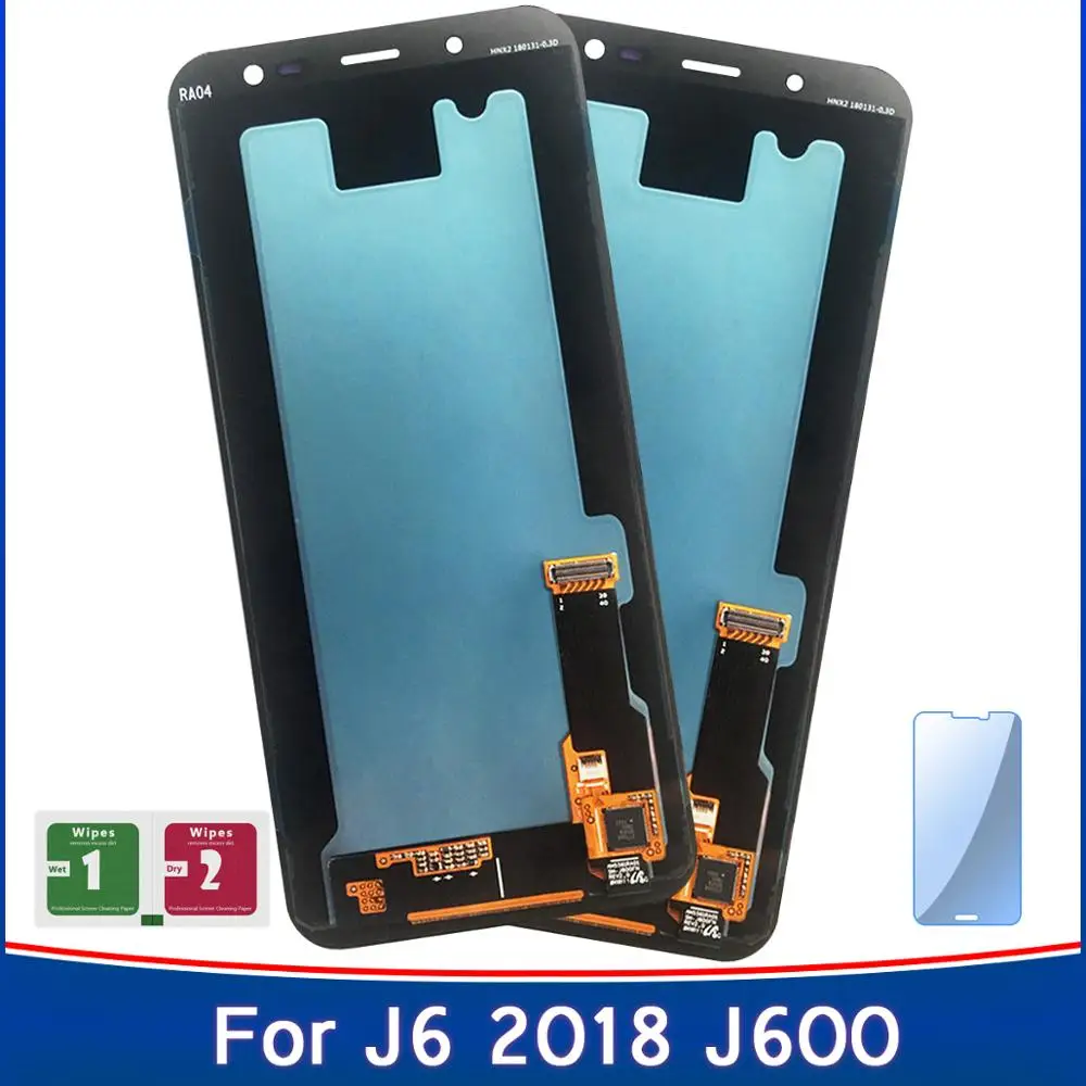 ЖК дисплей со стеклом для Samsung Galaxy J6 J600 5 6 J600F J600F/DS J600G/DS Amoled 2018 дюйма 2 шт.|Экраны