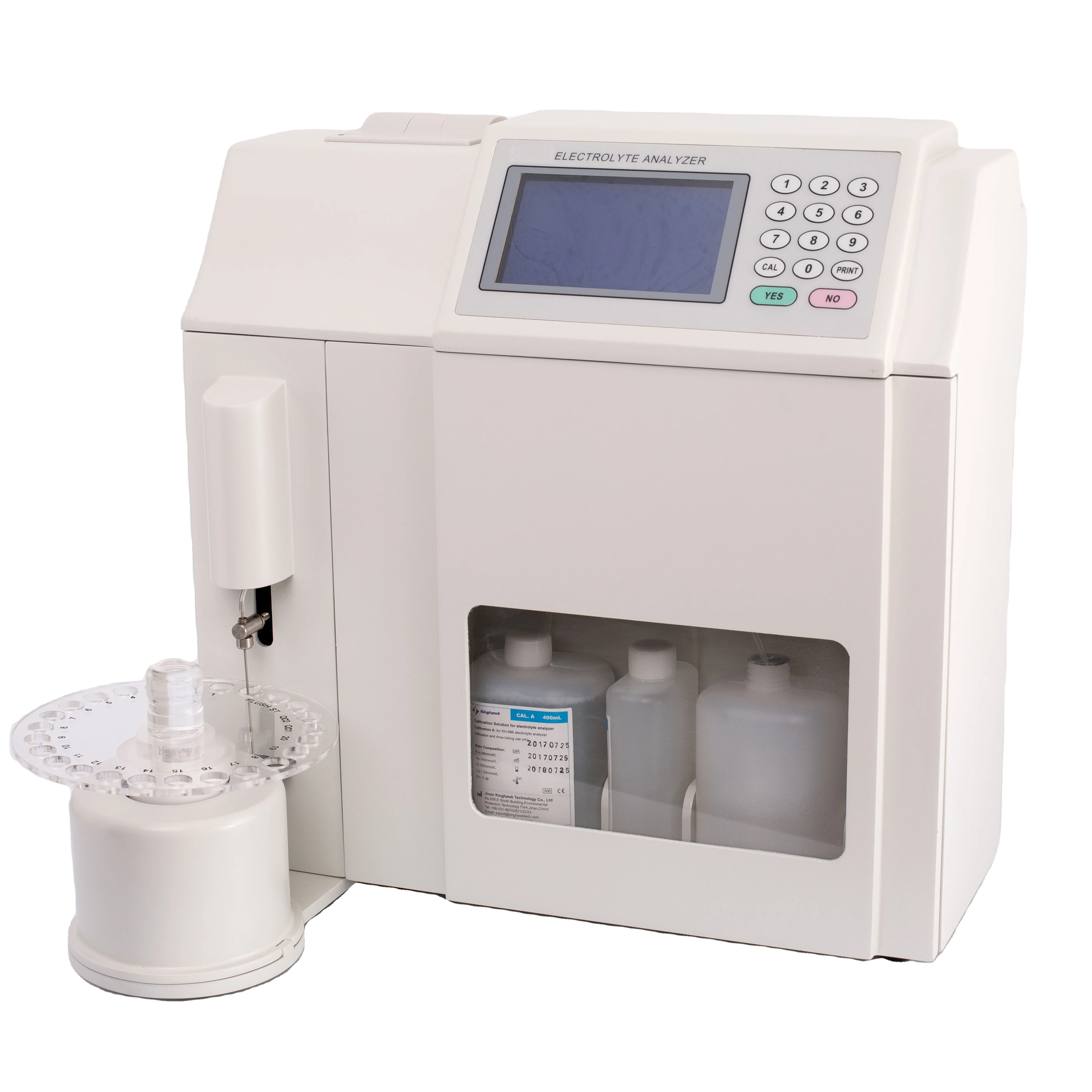 

IVD Automatic sampling turntable ISE direct method, stable performance K+ Na+ Cl- Ca+ pH TCO2 Medical Lab Electrolyte Analyzer