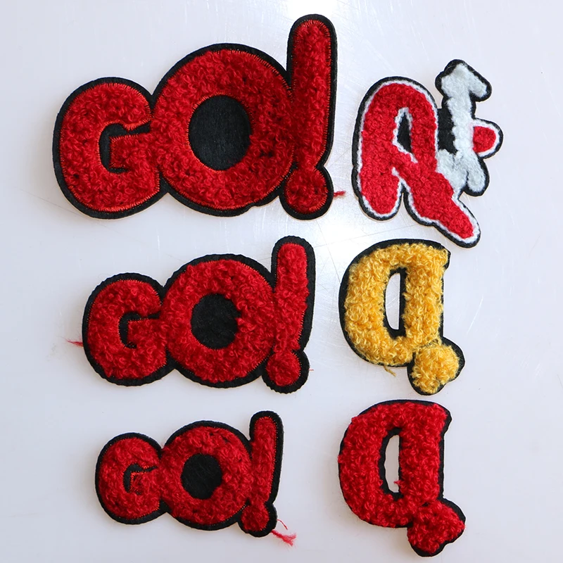 2 шт. Go! D английские буквы вышивка значок железа на патчи для одежды Бесплатная