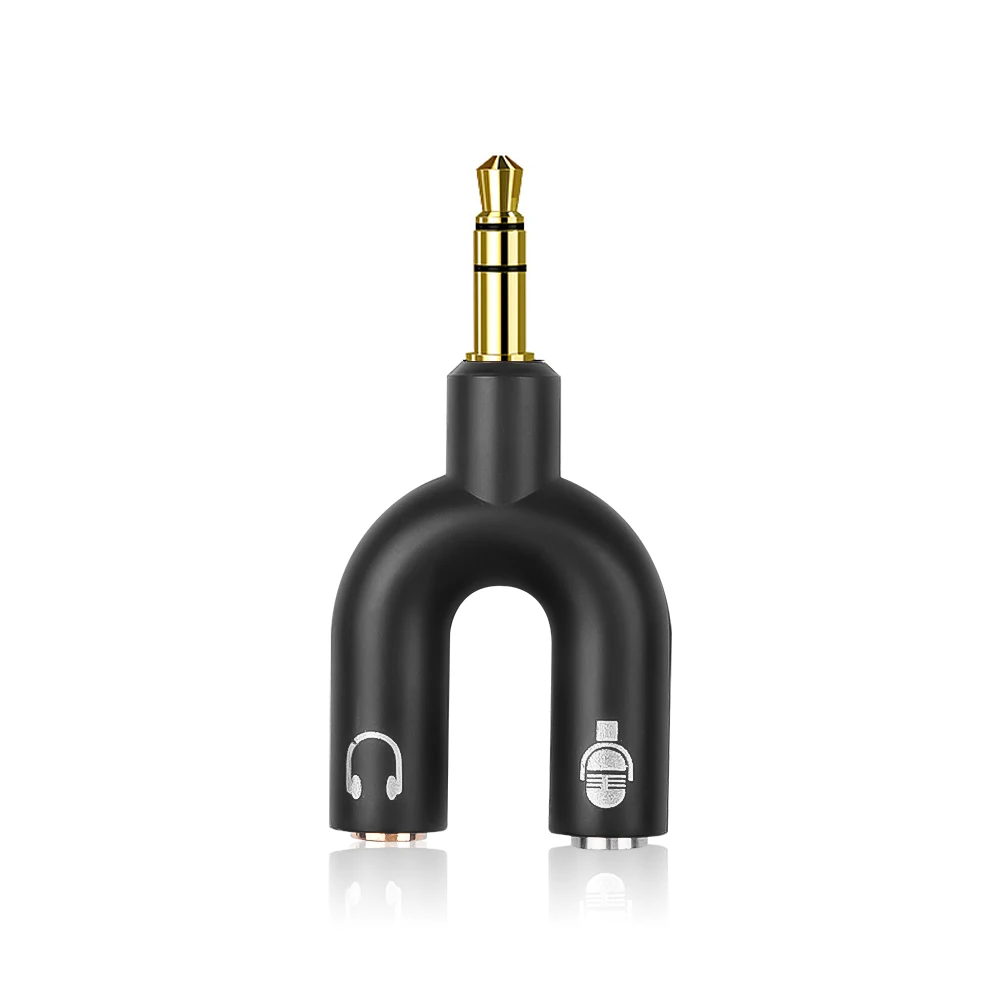 Переходник 2 в 1 с двумя штекерами 3 5 мм для наушников и микрофона|Кабели VGA| |