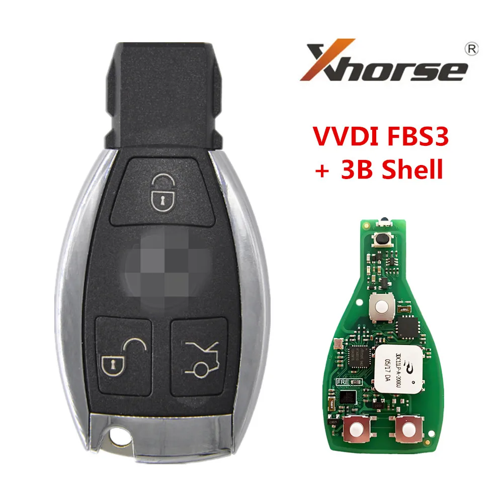 Универсальный ключ KeylessGo Xhorse VVDI MB FBS3 315/433 МГц для Benz W204 W207 W212 W164 W166 W221