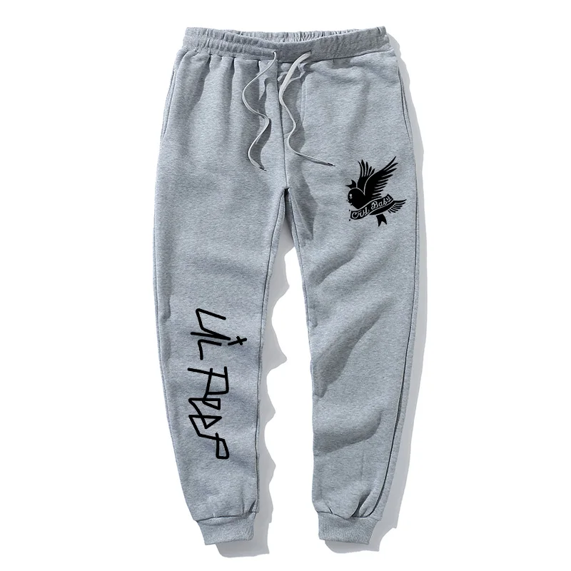 Brand cotton casual pants hip-hop street clothing lil.peep letter print trousers men and women jogger oversized sports | Мужская одежда