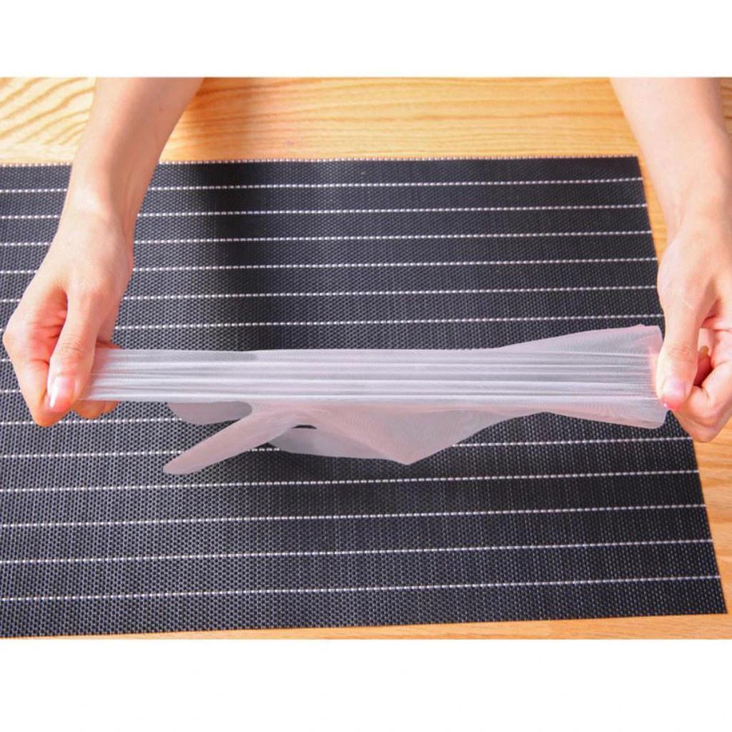 100 шт. одноразовые перчатки белые Нескользящие механические виниловые для