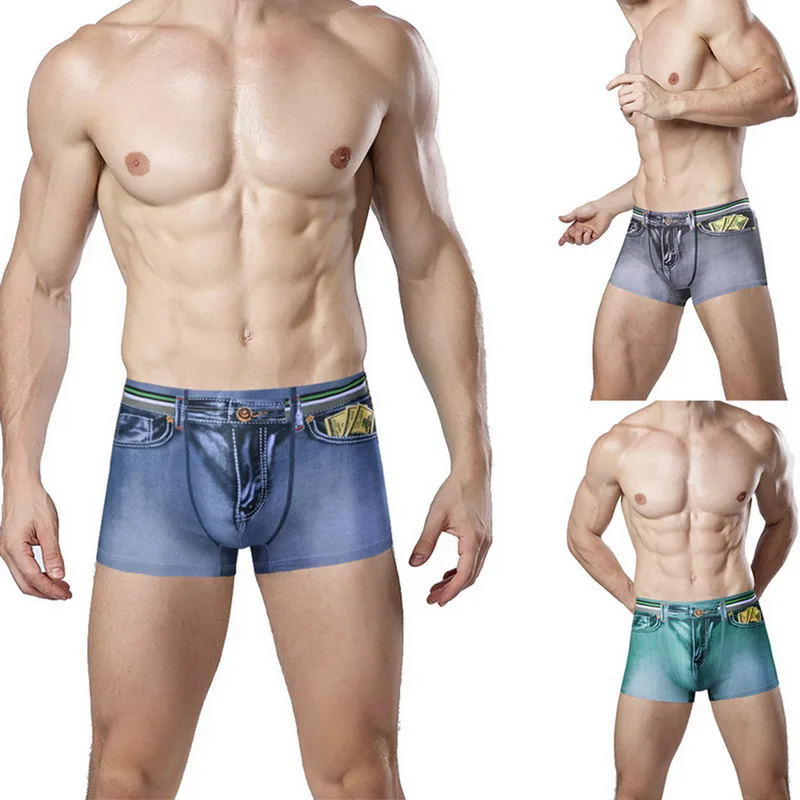 Лидер продаж мужские забавные трусы боксеры мужское нижнее бельё с эластичной