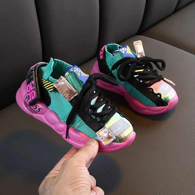 Спортивная обувь для девочек новинка весны и осени 2020 Детская Кокосовая дышащая