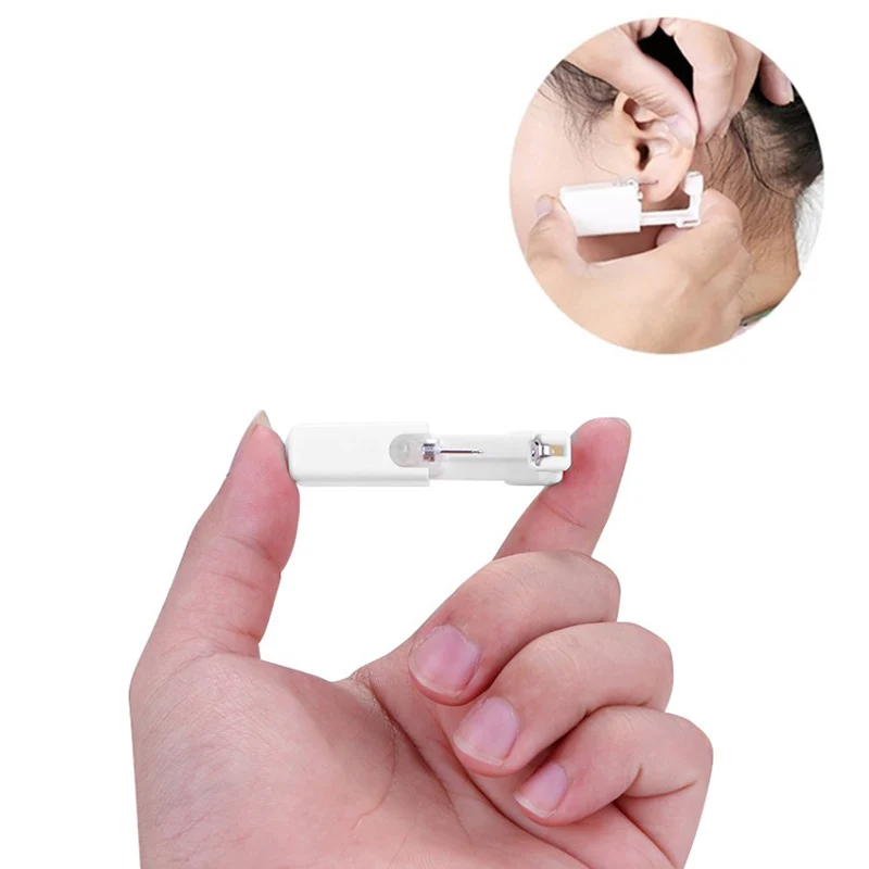 

1PCS Disposable Sterile Safety Nose Ear Piercing Unit Cartilage Tragus Helix Piercing Gun Tool Kit Build In Ear Studs Earring