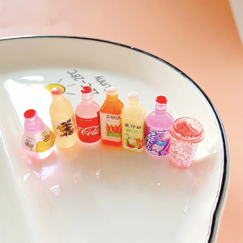 

20Pcs 3D Miniature Resin Drink Bottle Fairy Garden Accessories DIY Terrarium Figurines Ornaments Decoration DIY Supplies