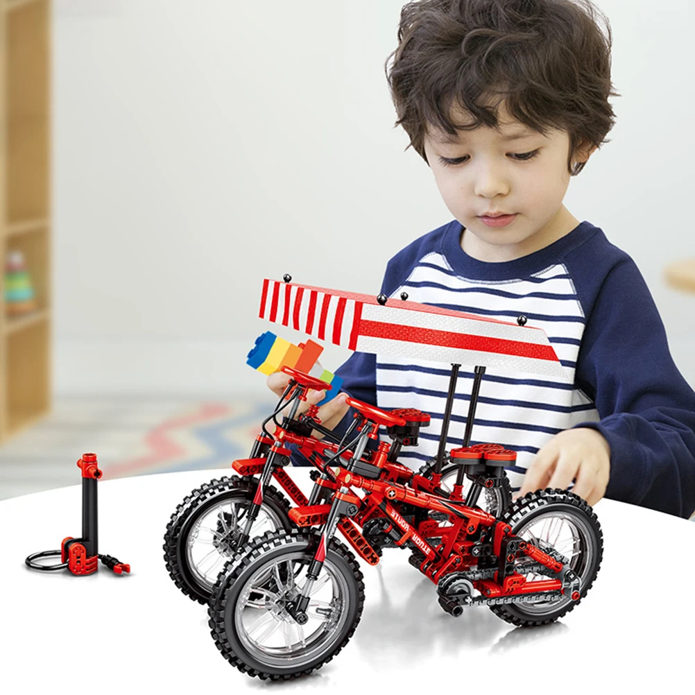 306 шт. Детский конструктор горный велосипед|Блочные конструкторы| |