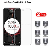 2pcs oukitel k13 pro glass 9h 2 5d premium screen protector film for oukitel k13 pro tempered glass mobile phone
