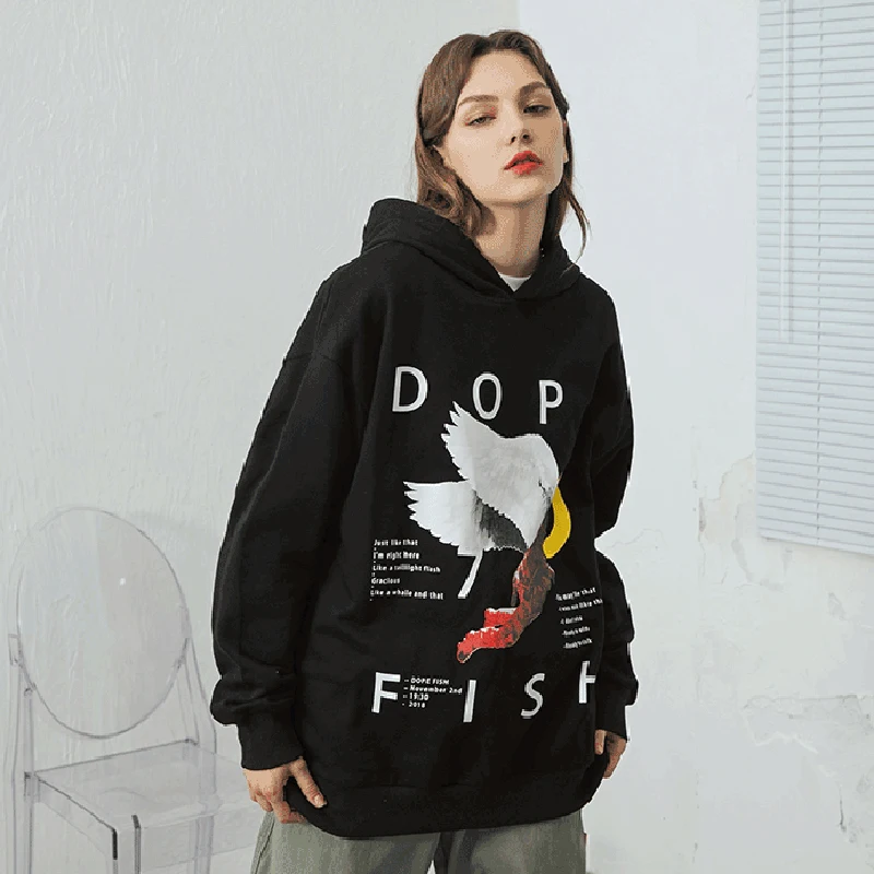 Angel астронавт печатная мужская толстовка с капюшоном Толстовка Уличная