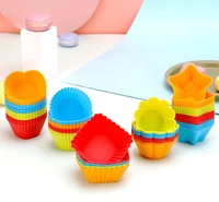new silicone cupcake mold heart cupcake 6pcs set cake mold muffin baking non stick and silicone cake molds muffin candy kitchen