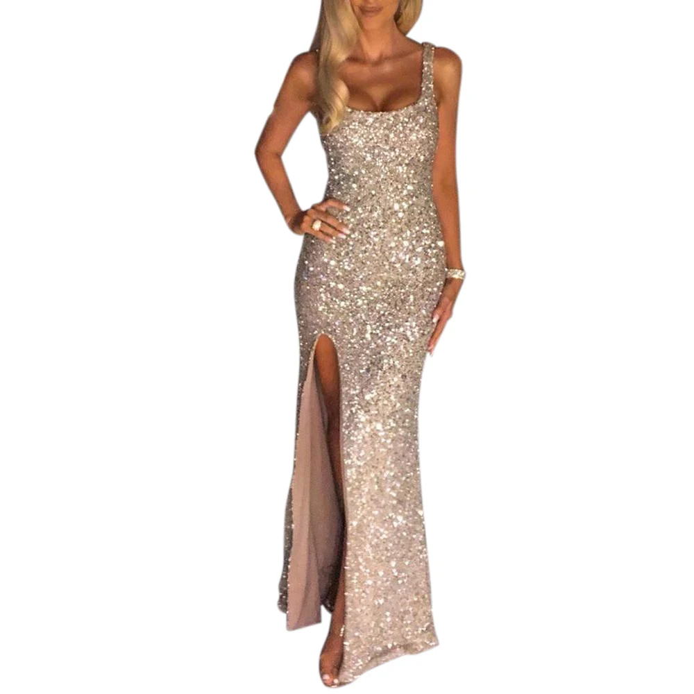 DYMADE Сексуальные вечерние платья русалки с разрезом для женщин новинка 2020