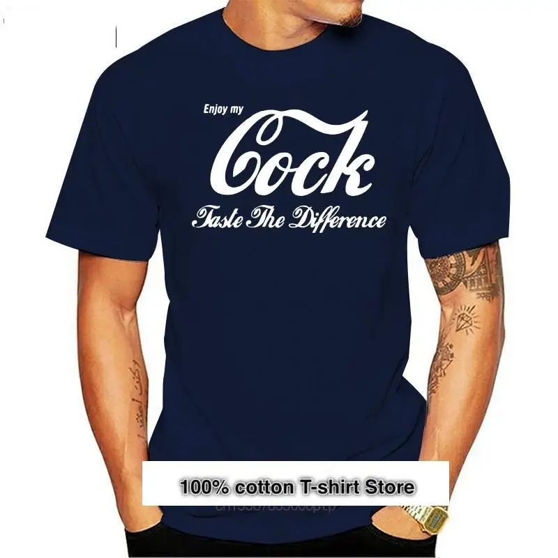 

Camiseta "Enjoy my Dick" para hombre y mujer, Camisa de algodón con estampado divertido, cuello redondo, manga corta, 100%