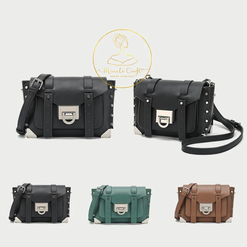 Новинка 2020 женская сумка с заклепками и замком новая модная дизайнерская рок на