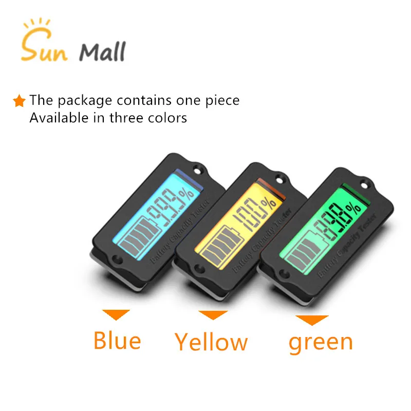 

12V 24V 36V 48V Lead-Acid Battery LY6N Recessed Battery Capacity Indicator Tester Voltmeter Green Light battery charge indicator