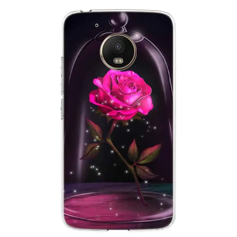 Чехол для телефона с изображением цветов розы лотоса для Motorola Moto G7 G6 G5S G5 E4 Plus G4 E5 Play power EU Подарочный чехол с рисунком