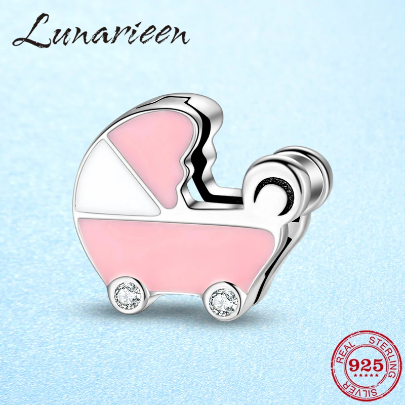 Хот 925 стерлинговое серебряное шармантное прекрасное колясочного типа бусины соответствуют браслету-тренажеру рефлексии для создания ювелирных изделий для женщин.