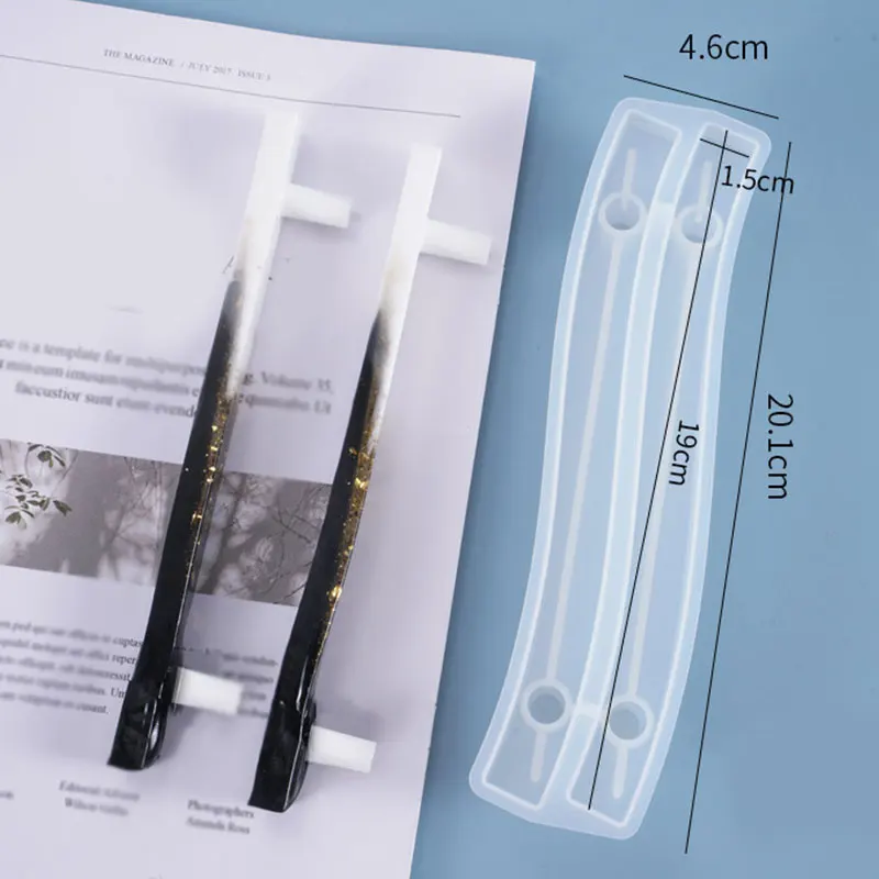 

DIY Silicone Mold 2021 New Crystal Epoxy Mold Classic Handle Ornament Resin Fruit Tray Handle Resin Bending Decorative Handle