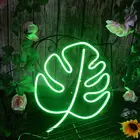 Неоновая вывеска с листьями на заказ, Настенный декор с логотипом, для бара, кафе, магазина, на Рождество, свадьбу, день рождения, световые таблички