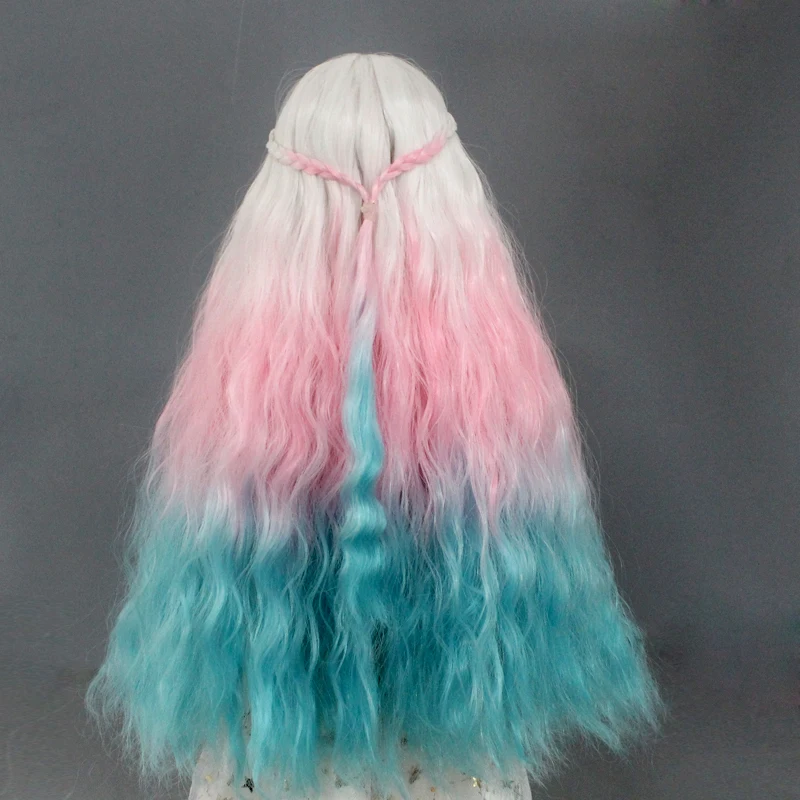 

Muziwig Doll Accessory curly long Wigs for doll Heat Resistant Wire color Wigs for 1/3 1/4 1/6 BJD Dolls Accessories